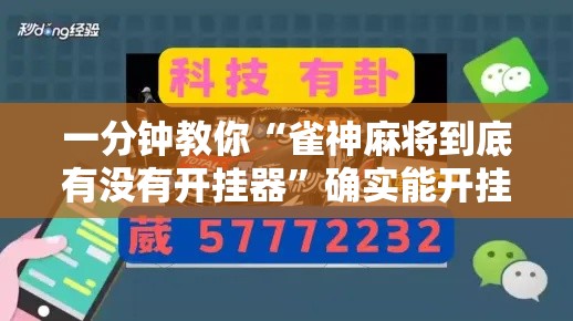 一分钟教你“雀神麻将到底有没有开挂器”确实能开挂 