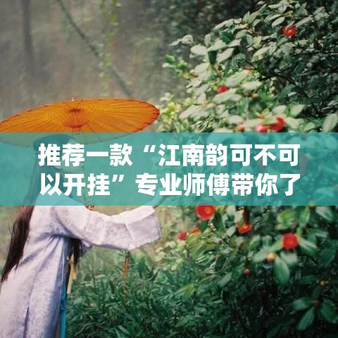 推荐一款“江南韵可不可以开挂”专业师傅带你了解
