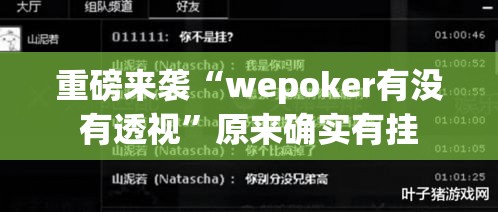 重磅来袭“wepoker有没有透视”原来确实有挂