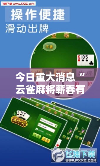 今日重大消息“云雀麻将蕲春有挂吗专用神器”曝光透视猫腻