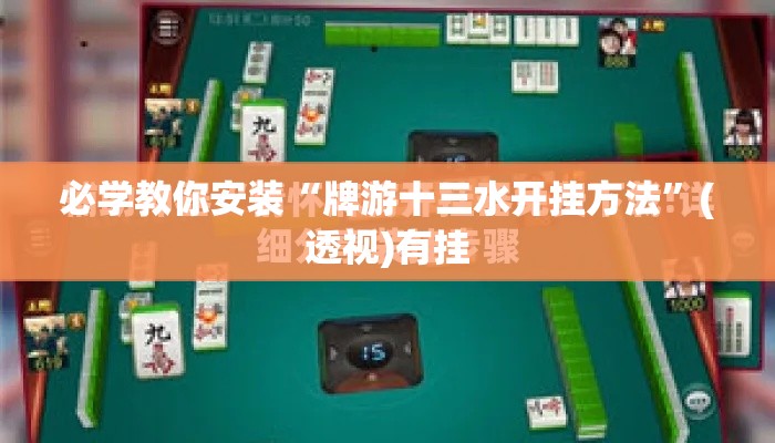 必学教你安装“牌游十三水开挂方法”(透视)有挂