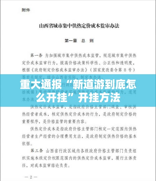 重大通报“新道游到底怎么开挂	”开挂方法