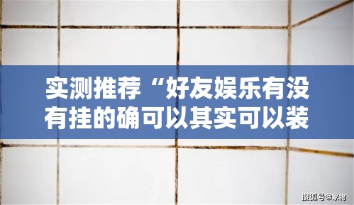 实测推荐“好友娱乐有没有挂的确可以其实可以装挂