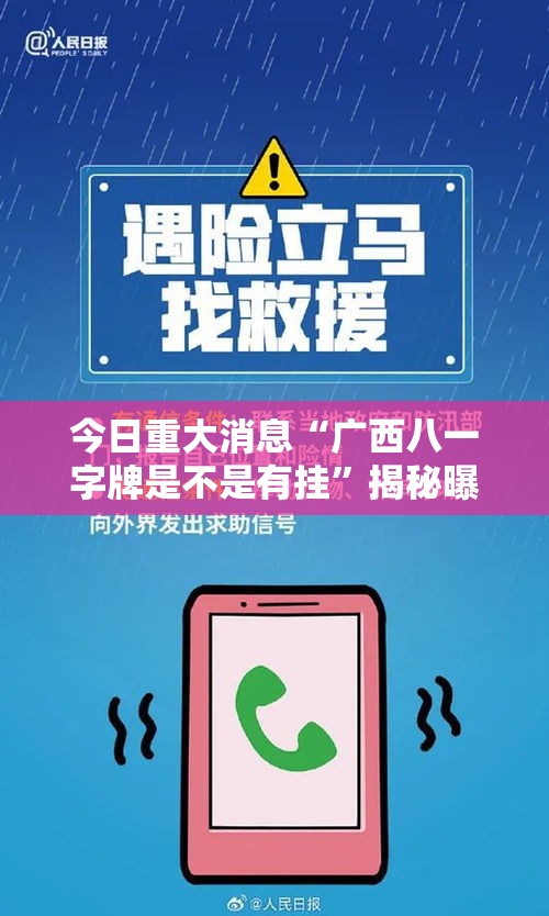 今日重大消息“广西八一字牌是不是有挂”揭秘曝光猫腻