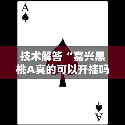技术解答“嘉兴黑桃A真的可以开挂吗”真可以装挂