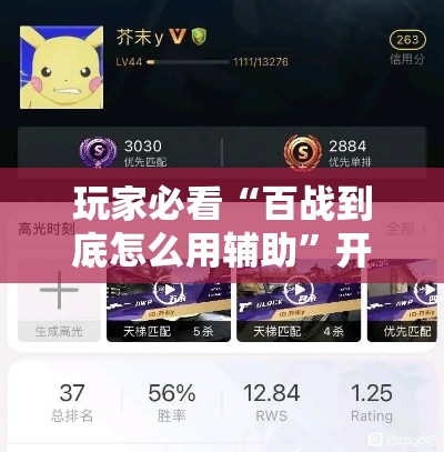 玩家必看“百战到底怎么用辅助”开挂教学