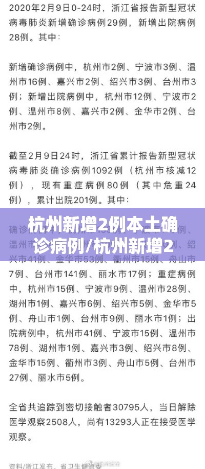 杭州新增2例本土确诊病例/杭州新增2例本土确诊病例详情 杭州新增2例本土确诊病例/杭州新增2例本土确诊病例详情