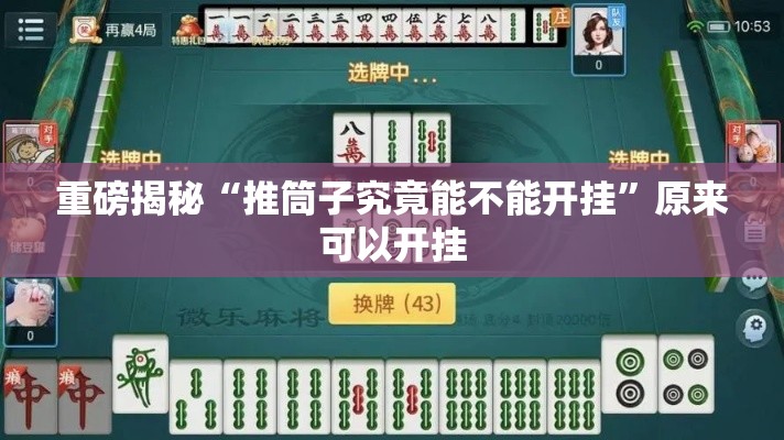 重磅揭秘“推筒子究竟能不能开挂”原来可以开挂