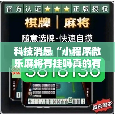 科技消息“小程序微乐麻将有挂吗真的有挂”原来可以开挂