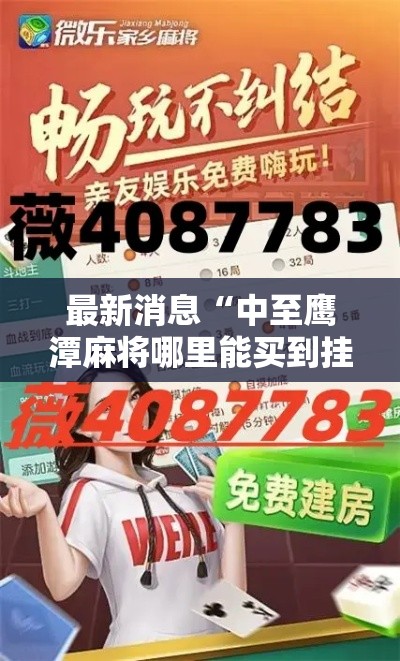 最新消息“中至鹰潭麻将哪里能买到挂”开挂方法