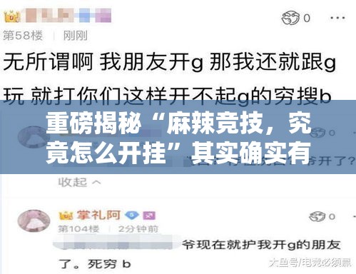 重磅揭秘“麻辣竞技，究竟怎么开挂”其实确实有挂