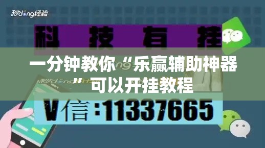 一分钟教你“乐赢辅助神器”可以开挂教程