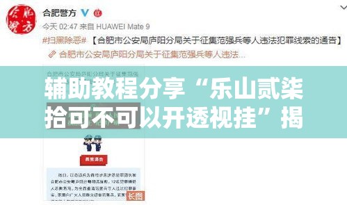 辅助教程分享“乐山贰柒拾可不可以开透视挂”揭秘曝光猫腻