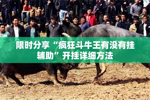 限时分享“疯狂斗牛王有没有挂辅助”开挂详细方法