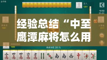 经验总结“中至鹰潭麻将怎么用挂”确实可以开挂