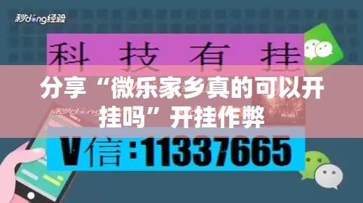 分享“微乐家乡真的可以开挂吗”开挂作弊