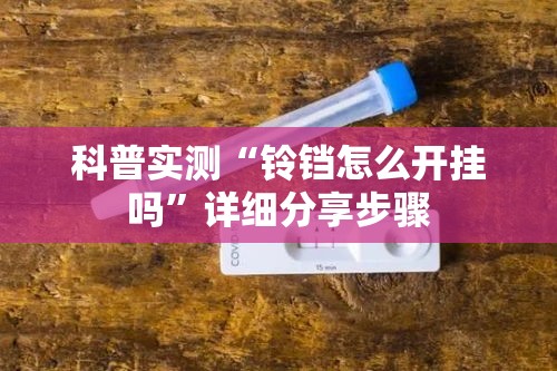 科普实测“铃铛怎么开挂吗”详细分享步骤