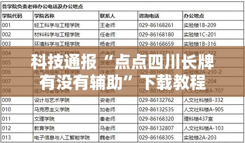 科技通报“点点四川长牌有没有辅助”下载教程