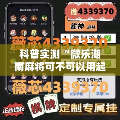 科普实测“微乐湖南麻将可不可以用起手好牌挂”确实真的有挂