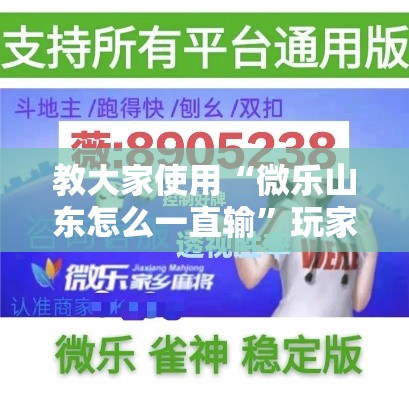 教大家使用“微乐山东怎么一直输”玩家必备神器