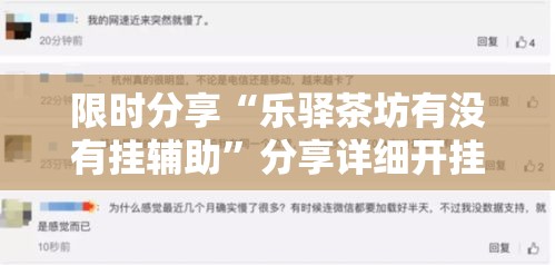 限时分享“乐驿茶坊有没有挂辅助”分享详细开挂教程