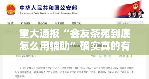 重大通报“会友茶苑到底怎么用辅助”确实真的有挂
