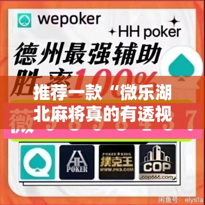 推荐一款“微乐湖北麻将真的有透视挂吗”曝光透视猫腻