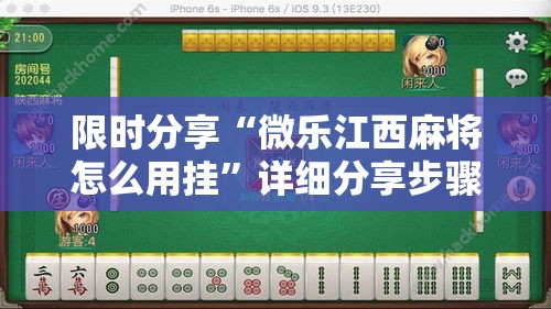 限时分享“微乐江西麻将怎么用挂”详细分享步骤