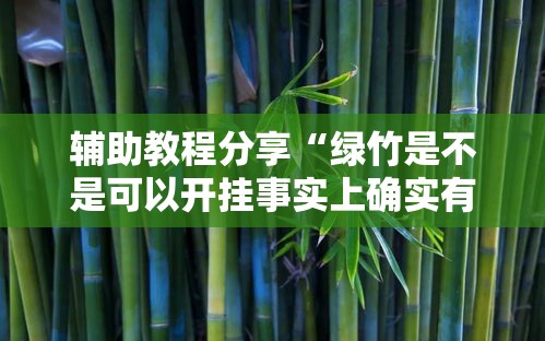 辅助教程分享“绿竹是不是可以开挂事实上确实有挂 辅助教程分享“绿竹是不是可以开挂事实上确实有挂