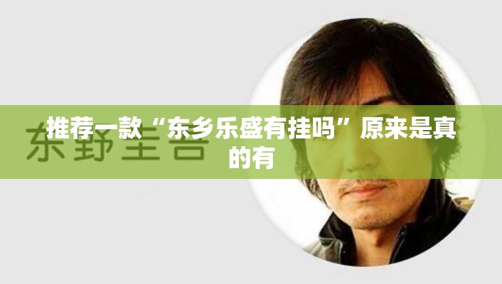 推荐一款“东乡乐盛有挂吗”原来是真的有