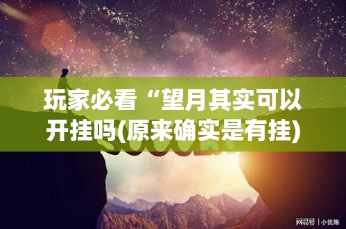 玩家必看“望月其实可以开挂吗(原来确实是有挂)