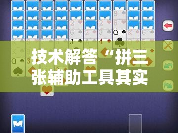 技术解答“拼三张辅助工具其实可以装挂