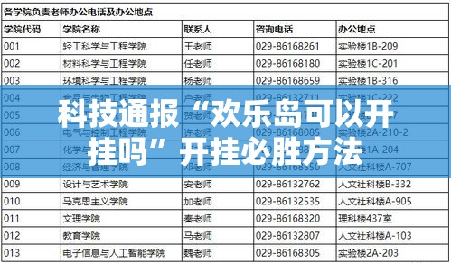 科技通报“欢乐岛可以开挂吗”开挂必胜方法