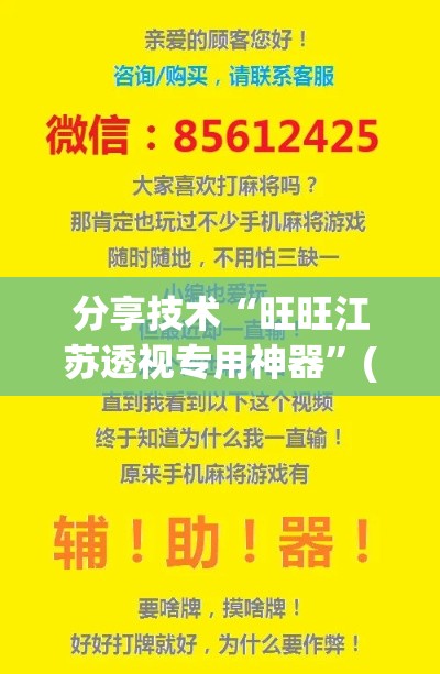 分享技术“旺旺江苏透视专用神器”(详细辅助脚本)