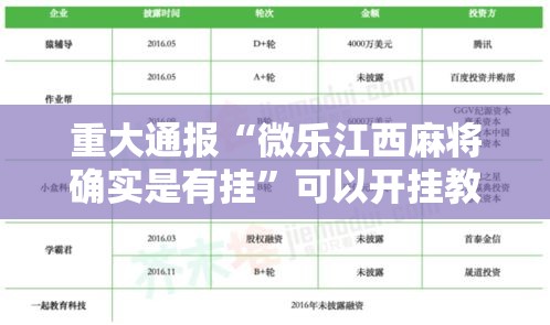 重大通报“微乐江西麻将确实是有挂	”可以开挂教程