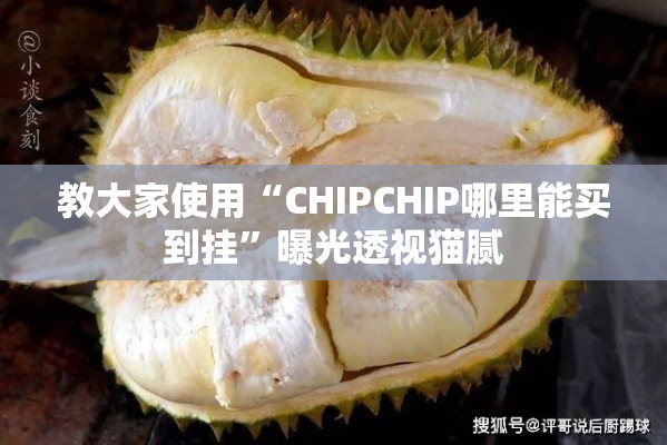 教大家使用“CHIPCHIP哪里能买到挂	”曝光透视猫腻
