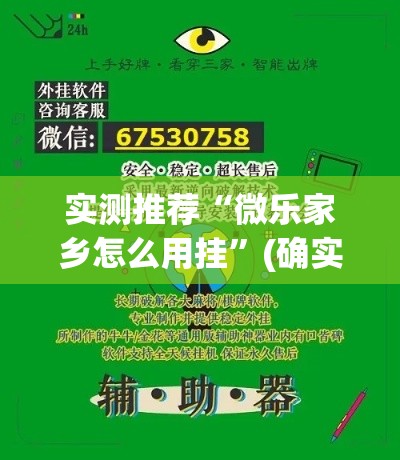 实测推荐“微乐家乡怎么用挂	”(确实有挂)