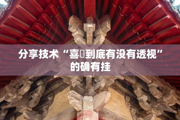 分享技术“喜園到底有没有透视	”的确有挂