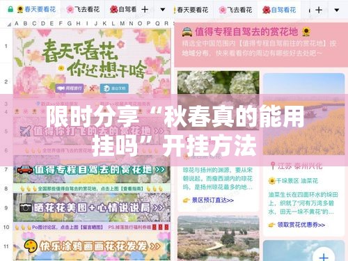 限时分享“秋春真的能用挂吗”开挂方法