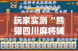 玩家实测“熊猫四川麻将辅助工具”可以开挂