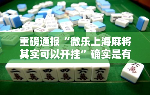 重磅通报“微乐上海麻将其实可以开挂”确实是有挂的