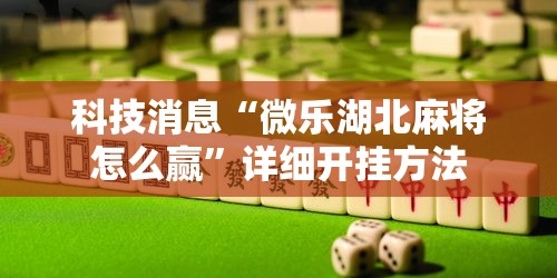 科技消息“微乐湖北麻将怎么赢”详细开挂方法