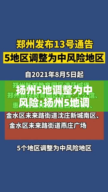 扬州5地调整为中风险:扬州5地调整为中风险地区 扬州5地调整为中风险:扬州5地调整为中风险地区
