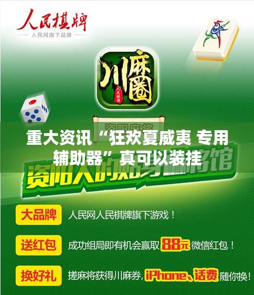 重大资讯“狂欢夏威夷 专用辅助器”真可以装挂