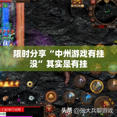限时分享“中州游戏有挂没”其实是有挂