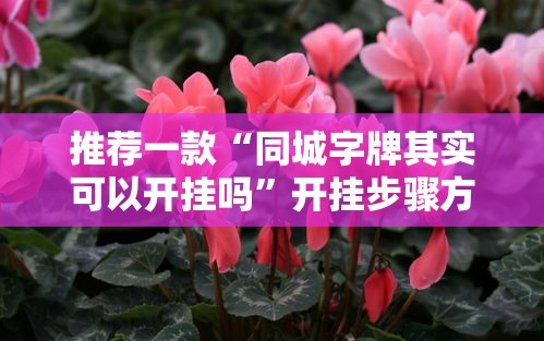 推荐一款“同城字牌其实可以开挂吗”开挂步骤方法
