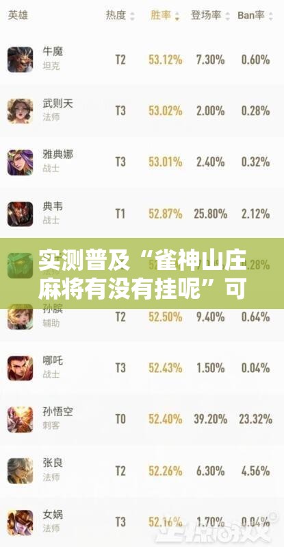 实测普及“雀神山庄麻将有没有挂呢”可以开挂软件