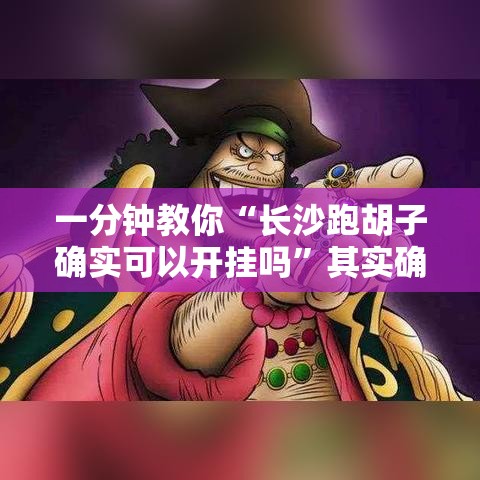 一分钟教你“长沙跑胡子确实可以开挂吗”其实确实有挂