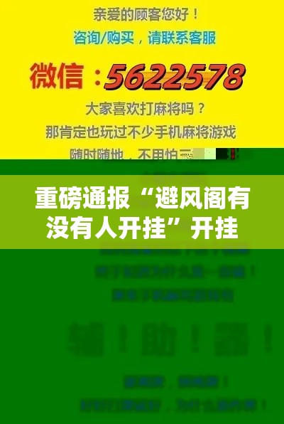 重磅通报“避风阁有没有人开挂	”开挂步骤方法