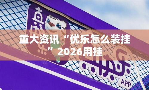 重大资讯“优乐怎么装挂”2026用挂